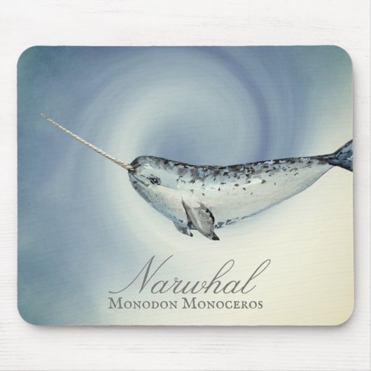 Schöner Narwal, Monodon Monoceros Mousepad (Vorne)