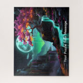 Schöner Neon-glühender Wasserfall-Blütenbaum  Puzzle (Vertikal)