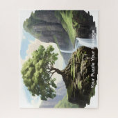Schöner Neon-glühender Wasserfall-Blütenbaum Puzzle (Vertikal)