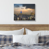 Schöner New Yorker Abend Skyline Leinwanddruck (Insitu (Schlafzimmer))