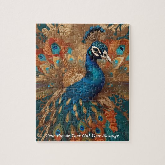 Schöner Niedlicher Pfauenvogel Puzzle (Vertikal)