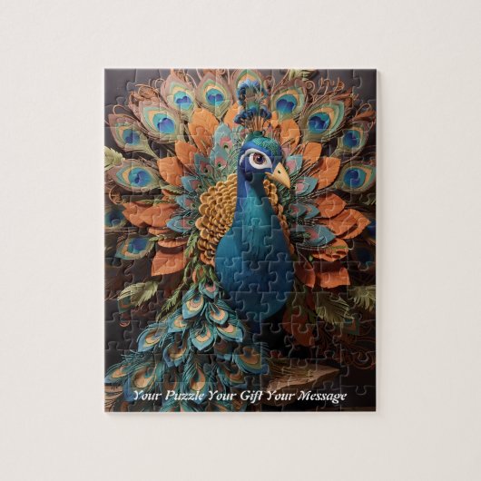 Schöner Niedlicher Pfauenvogel Puzzle (Vertikal)