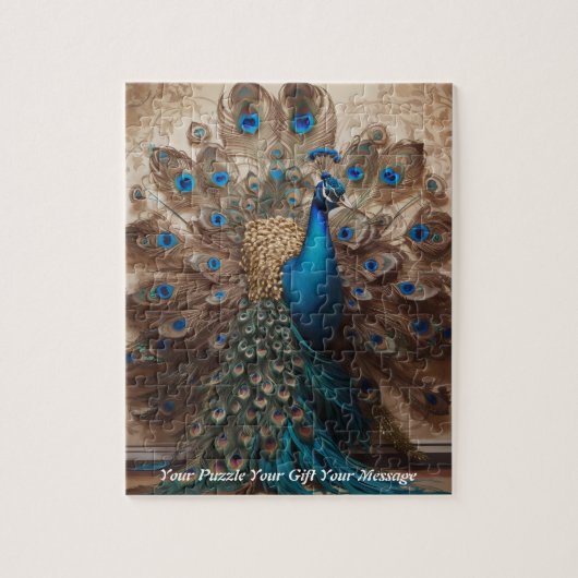 Schöner Niedlicher Pfauenvogel Puzzle (Vertikal)
