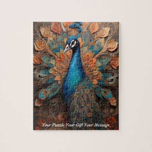 Schöner Niedlicher Pfauenvogel Puzzle (Vertikal)