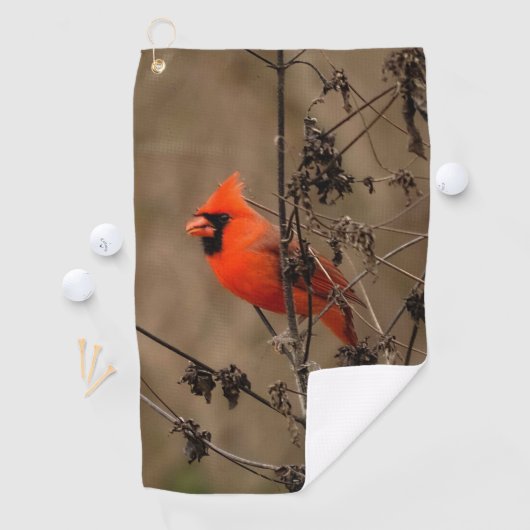 Schöner Nördlicher Kardinal Persönlich Golfhandtuch (Insitu)