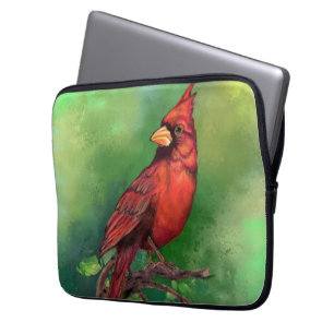 Schöner Nordroter Kardinal Vogelmalerei Kunst Laptopschutzhülle