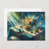 Schöner Nowruz-Tisch Postkarte (Vorne/Hinten)