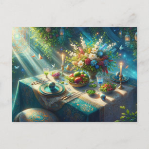 Schöner Nowruz-Tisch Postkarte