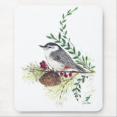 Schöner Nuthatch Bird Mousepad (Vorne)