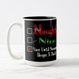Schöner oder schöner Eishockey-Fan Edition Black Zweifarbige Tasse