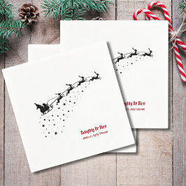 Schöner oder schöner Rentier des Weihnachtsmanns Serviette