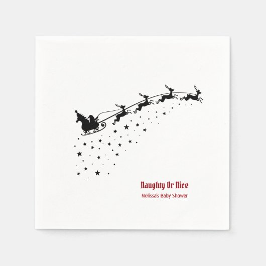 Schöner oder schöner Rentier des Weihnachtsmanns Serviette (Vorderseite)
