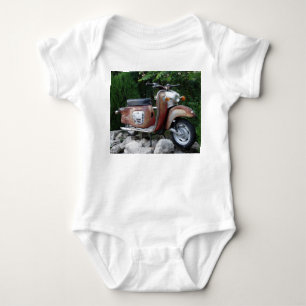 Schöner Old Scooter Baby Jersey Bodysuit, White Strampler
