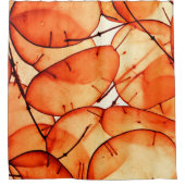 Schöner Orange Leaf Vorhang (Vorderseite)