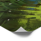 Schöner Orange Tiger Lauf in Dschungel Poster (Ecke)