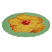 Schöner orangefarbener Hibiskus Blume Schneidebrett (Ecke)