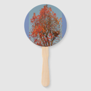 Schöner Orangenblättriger Laubwald mit Laubbaum Fächer