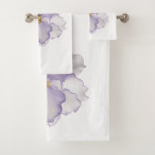 Schöner Orchid auf Weiß Badhandtuch Set (Insitu)
