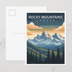 Schöner Ort Rocky Mountains Kanada Reise Postkarte