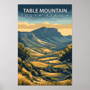 Schöner Ort Tafelberg Südafrika Reise Poster
