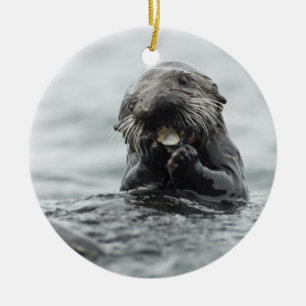 Schöner Otter Keramik Ornament