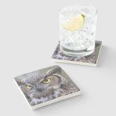 Schöner Owl Stone Untersetzer (Seitenansicht)