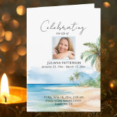 Schöner Ozean Beach Feier des Lebens Beerdigung Programm