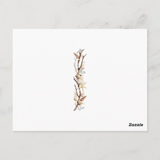 Schöner Ozean Pink Flamingos Palm Trees Sand Postkarte (Rückseite)