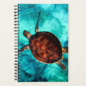 Schöner Ozean schwimmen große braune Schildkröte Planer (Vorderseite)