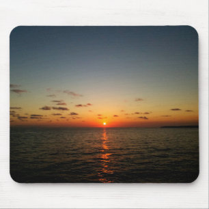 schöner Ozean-Sonnenuntergang gelb orange rot Mousepad