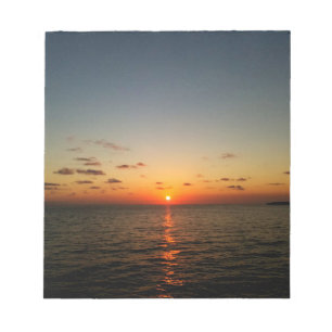 schöner Ozean-Sonnenuntergang gelb orange rot Notizblock