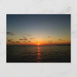 schöner Ozean-Sonnenuntergang gelb orange rot Postkarte