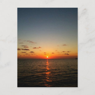 schöner Ozean-Sonnenuntergang gelb orange rot Postkarte