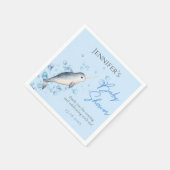 Schöner Ozeanbaby Narwhal bubbles Baby Dusche Serviette (Ecke)