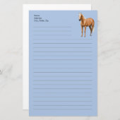 Schöner Palomino Quarter Reitstall Briefpapier (Vorne/Hinten)