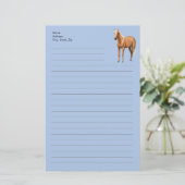 Schöner Palomino Quarter Reitstall Briefpapier (Stehend Vorderseite)