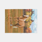 Schöner Palomino Quarter Reitstall Fleecedecke (Vorderseite (Horizontal))