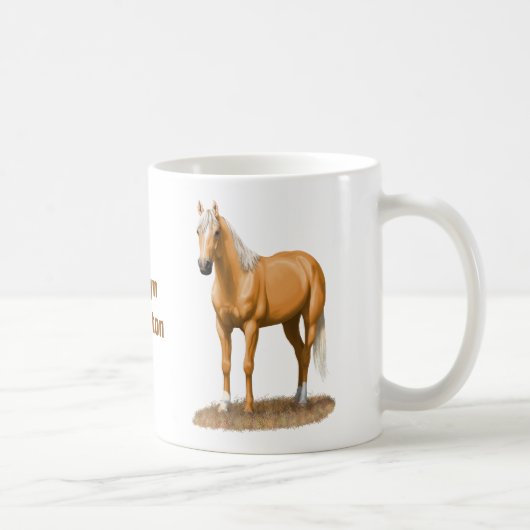 Schöner Palomino Quarter Reitstall Kaffeetasse (Rechts)