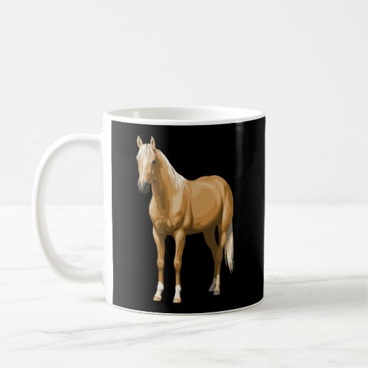Schöner Palomino Quarter Reitstall Kaffeetasse (Links)