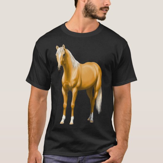 Schöner Palomino Quarter Reitstall T-Shirt (Vorderseite)
