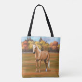 Schöner Palomino Quarter Reitstall Tasche (Rückseite)