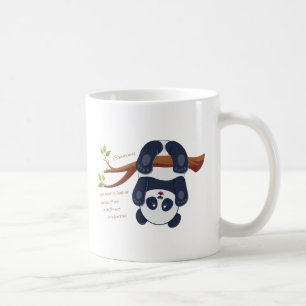 schöner Panda auf dem Kopf Kaffeetasse