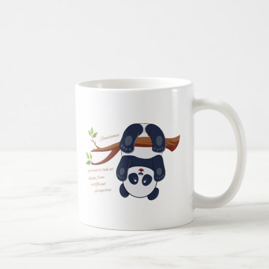 schöner Panda auf dem Kopf Kaffeetasse (Rechts)