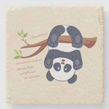 schöner Panda auf dem Kopf