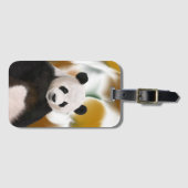 Schöner Panda Bär Abstrakter Hintergrund Gepäckanhänger (Vorderseite (Horizontal))