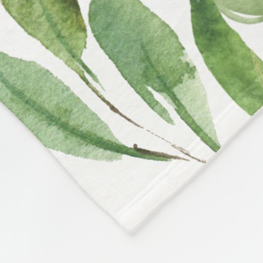 Schöner Panda Bär Rosa Blumengrün Fleecedecke (Ecke)