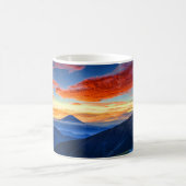 Schöner Panoramablick Mount Fuji Sunset Kaffeetasse (Mittel)