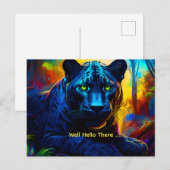 Schöner Panther Postkarte (Vorne/Hinten)