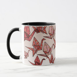 Schöner Papierkran aus Red Origami Tasse