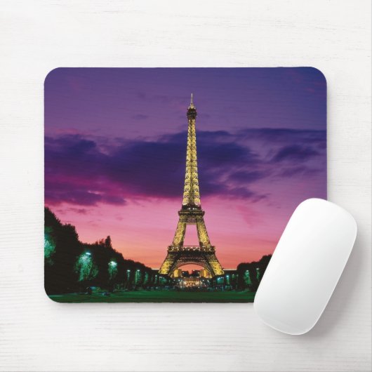 Schöner Paris-Eiffelturm nachts Mousepad (Mit Mouse)